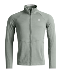 Mikina ORTOVOX Fleece Light Grid Jacket Men's Green Sage